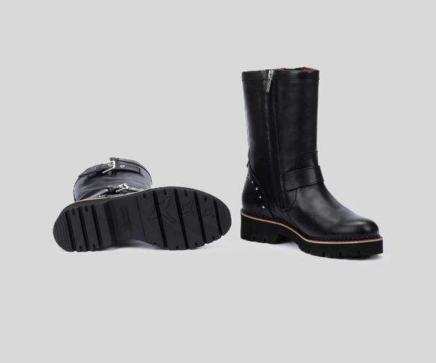 VICAR W6S-9741 BLACK BIKER BOOT