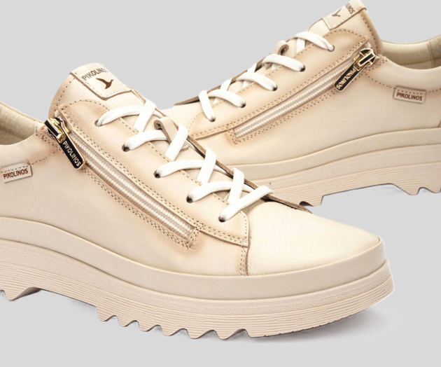 VIGO W3W-6979 CREAM LEATHER SNEAKER