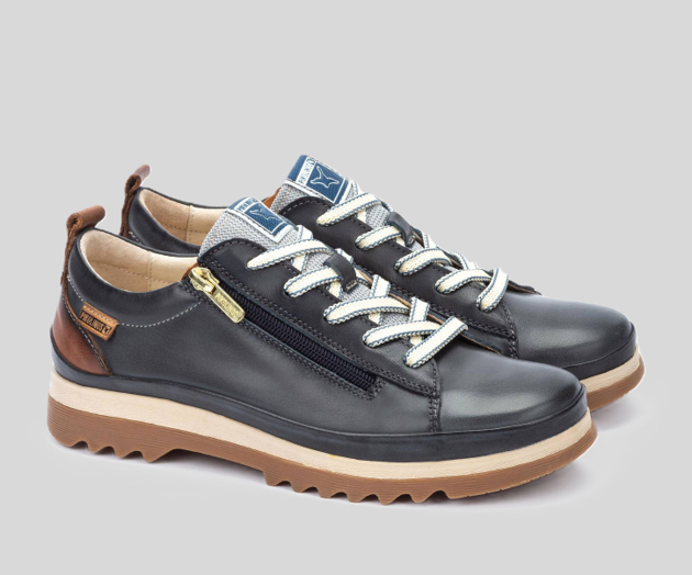 VIGO W3W-6979 NAVY LEATHER SNEAKER