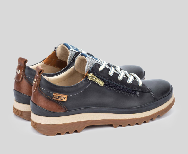 VIGO W3W-6979 NAVY LEATHER SNEAKER