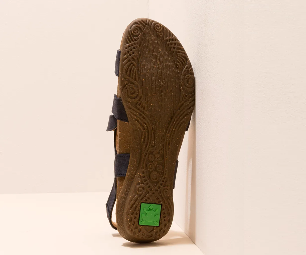 WAKATAUA N5079 NAVY LEATHER SANDALS