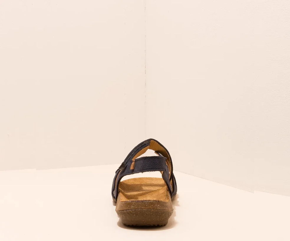 WAKATAUA N5079 NAVY LEATHER SANDALS