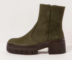 YORK 1374 KHAKI NUBUCK ANKLE BOOTS