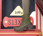 YORK 1374 KHAKI NUBUCK ANKLE BOOTS