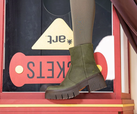 YORK 1374 KHAKI NUBUCK ANKLE BOOTS