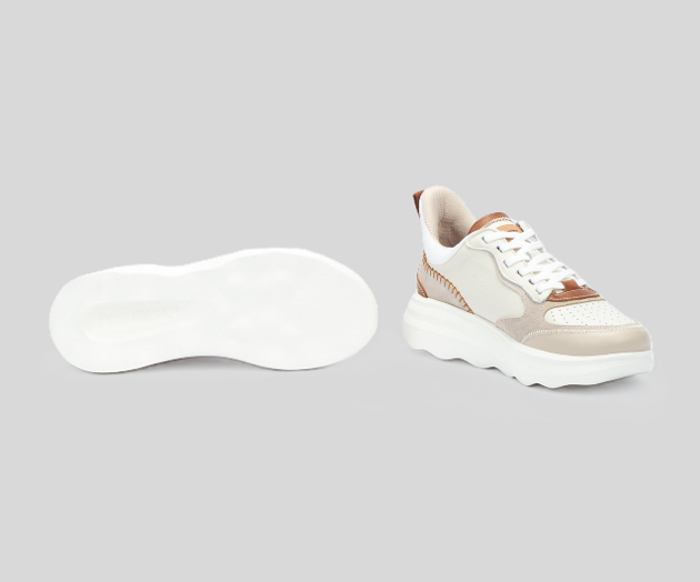 ZAHARA W1D-6557 CREAM LEATHER SNEAKERS