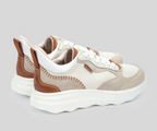 ZAHARA W1D-6557 CREAM LEATHER SNEAKERS