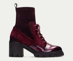 ZURICH HI254281 BURGUNDY PATENT ARMY BOOTS
