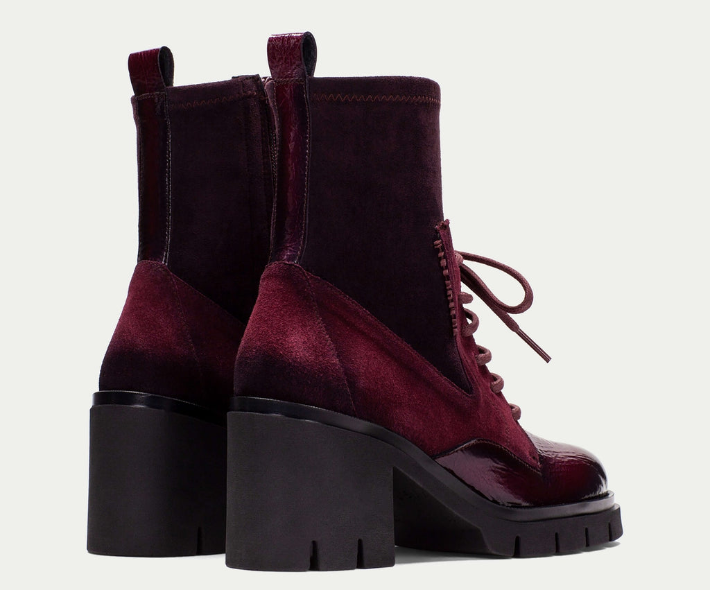 ZURICH HI254281 BURGUNDY PATENT ARMY BOOTS