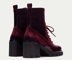 ZURICH HI254281 BURGUNDY PATENT ARMY BOOTS