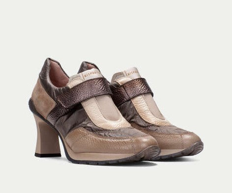 SAIGON HI254350 GRAY HEELED SNEAKER BOOT