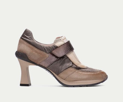SAIGON HI254350 GRAY HEELED SNEAKER BOOT