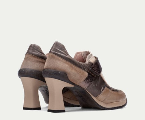 SAIGON HI254350 GRAY HEELED SNEAKER BOOT