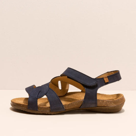 EL NATURALISTA WAKATAUA N5079 NAVY LEATHER SANDALS
