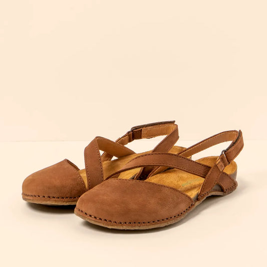 EL NATURALISTA PANGLAO N5813 BROWN LEATHER SANDALS