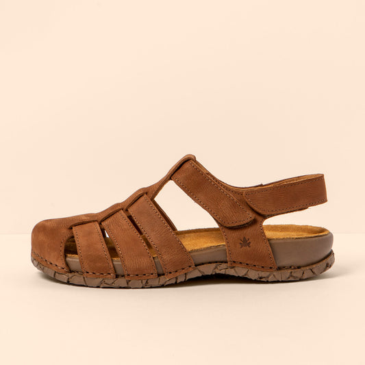 EL NATURALISTA TABERNAS N5862 BROWN LEATHER SANDALS
